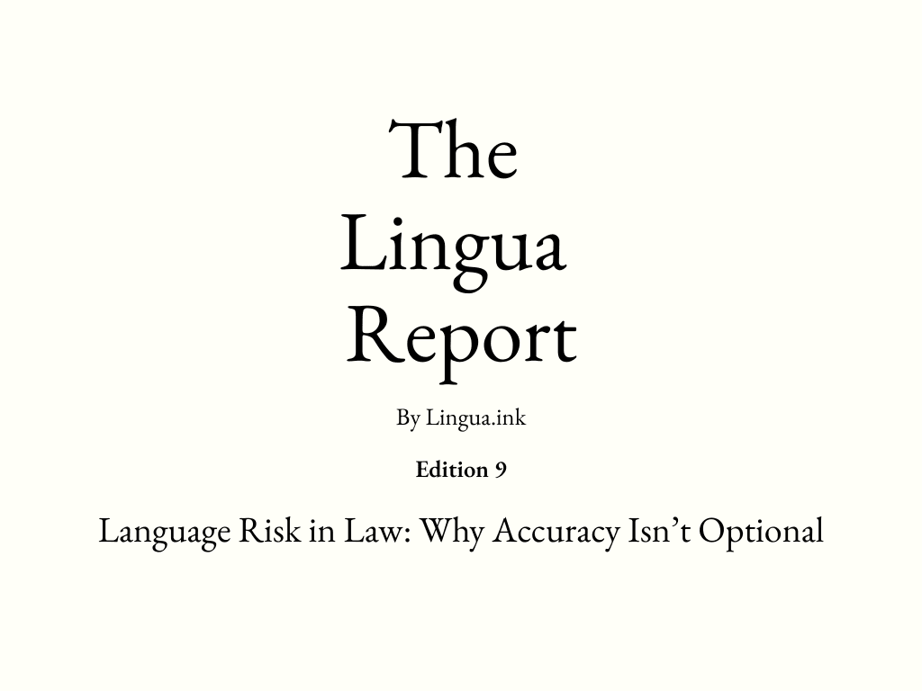 The Lingua Report – Edition 9